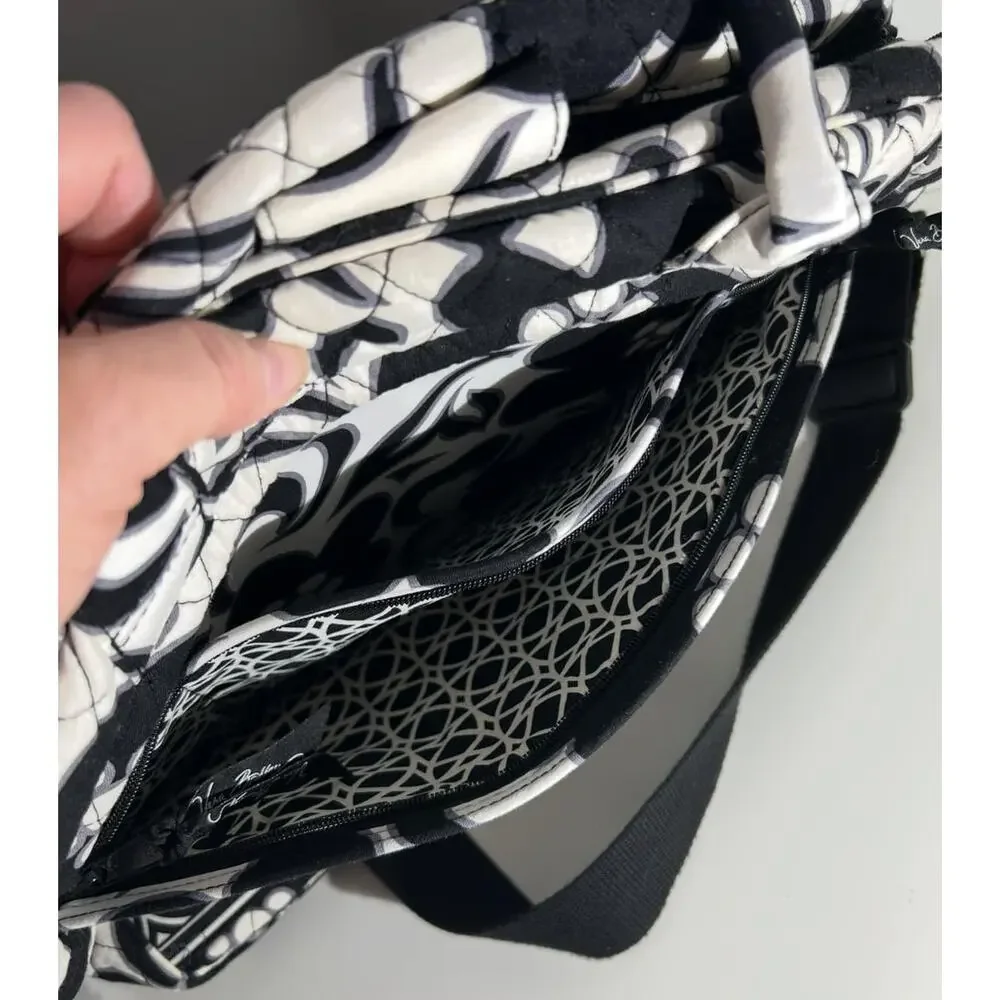 Vera Bradley NIGHT & DAY Metropolitan Bag Carry On Tote Black White Floral - Picture 9 of 12